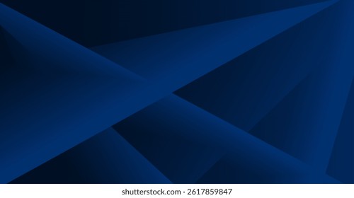 Abstract Blue Geometric Background with Dynamic Triangle Forms and Modern Design for Presentation Templates and Digital Art, Gradient Navy Backdrop