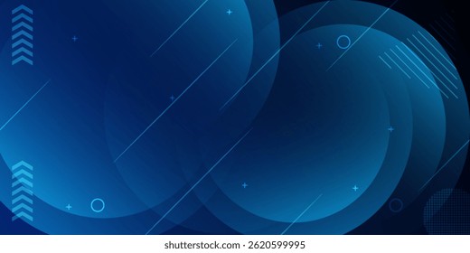 Fondo geométrico azul Abstractas. Composición dinámica de Formas. presentación conceptual o diseño de Anuncio, Web, página, saludo, tarjeta. efecto geométrico página círculo cartel