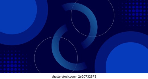 Abstract blue geometric background. Dynamic shapes composition. Eps10 vector