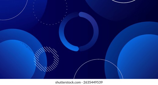 Fundo geométrico azul abstrato. Composição de formas dinâmicas. Vetor Eps10