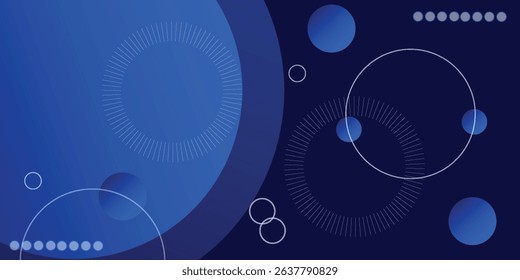 Abstract blue geometric background. Dynamic shapes composition.
