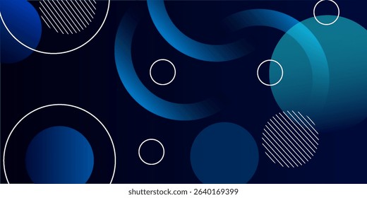 Abstract blue geometric background. Dynamic shapes composition. Vector illustration 