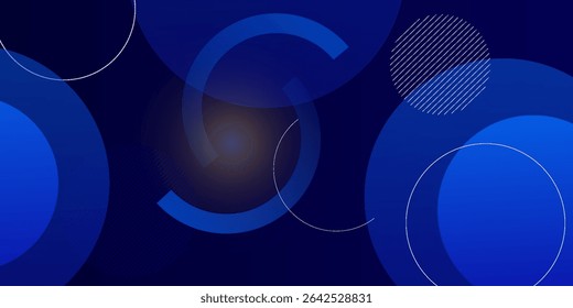 Abstract blue geometric background. Dynamic shapes composition. Eps10 vector