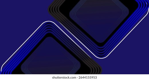 Abstract blue geometric background. Dynamic shapes composition. Eps10
