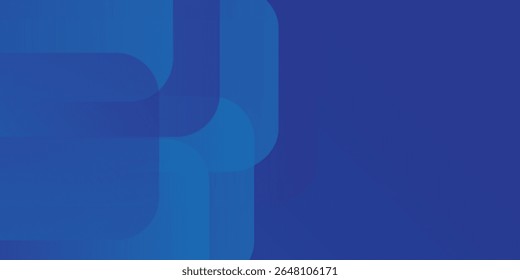 Abstract blue geometric background. Dynamic shapes composition