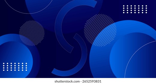 Fundo geométrico azul abstrato. Composição de formas dinâmicas. Vetor Eps10