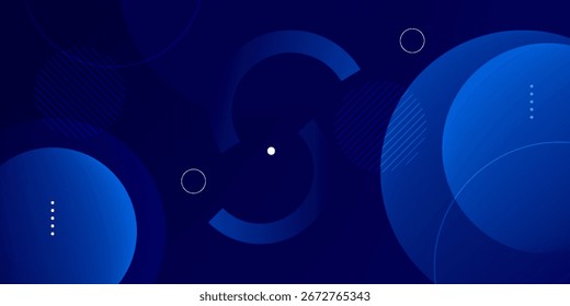 Abstrakter blauer geometrischer Hintergrund. Dynamische Formenzusammensetzung. EPS10-Vektor