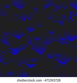 Abstract blue geometric background with glow effect