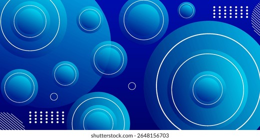 Abstract blue geometric background with gradient colors and circular shapes. Vector illustration.vector eps.10
