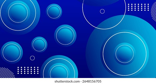 Abstract blue geometric background with gradient colors and circular shapes. Vector illustration.vector eps.10
