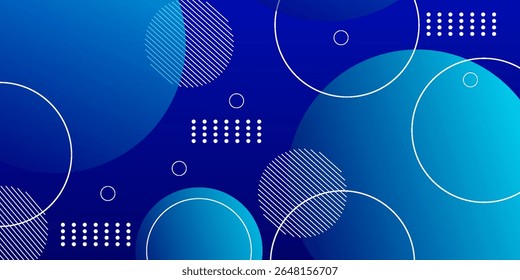 Abstract blue geometric background with gradient colors and circular shapes. Vector illustration.vector eps.10

