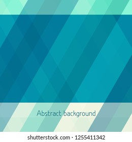 Abstract blue geometric background with horizontal and diagonal stripes. Simple vector graphic pattern