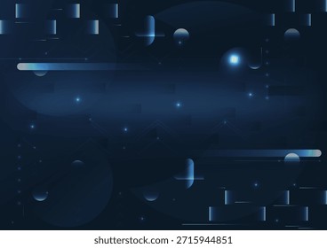 fundo geométrico azul abstrato inspirado pela astronomia com formas brilhantes e design gráfico orientado à luz, criado como um pano de fundo de tecnologia moderna com espaço de cópia limpo para o seu texto.