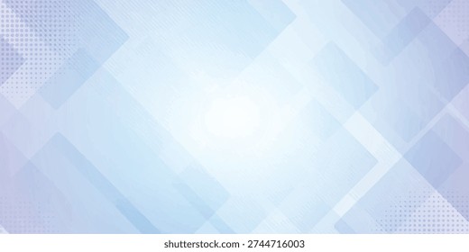Abstract Blue Geometric Background With Light Gradient and Modern Corporate Design Elements