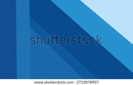 Abstract Blue Geometric Background with Minimalist Material Design and Diagonal Shapes