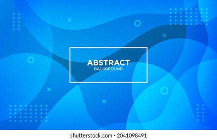 Abstrakter, blauer, geometrischer Hintergrund. Modernes Hintergrunddesign. Farbverlauf-Farbe. Zusammensetzung der flüssigen Formen. Geeignet für Präsentationsdesign. Website, Grundlage für Banner, Bildschirmhintergründe, Broschüren, Poster