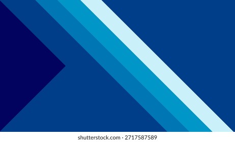 Abstract blue geometric background. Modern minimalist wallpaper with navy and cyan diagonal stripes. Dynamic background with futuristic technology business concept.