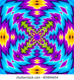 Abstract blue geometric background (optical illusion of movement)