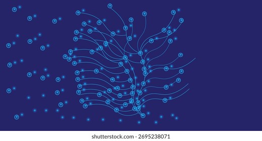 Abstract  blue geometric background overlap layer .