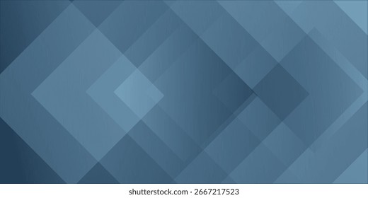Abstract Blue Geometric Background with Overlapping Diamond Shapes
