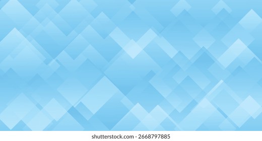 Fondo geométrico azul Abstractas con cuadrados transparentes superpuestos
