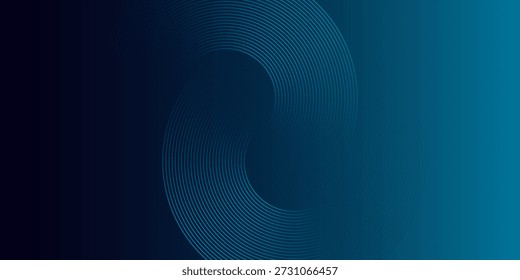 Abstrakter blauer geometrischer Hintergrund überlappende Schichten auf hellem Raum mit Linieneffekt Dekoration. Circle-Style-Konzept modernes Grafikdesign-Element für Banner, Flyer, Karte. EPS10