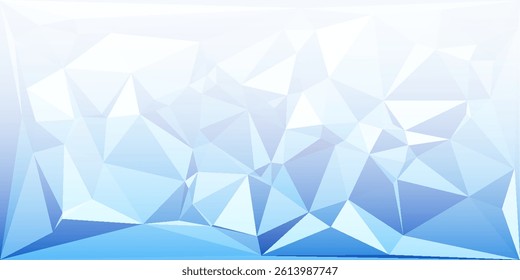 Abstract Blue Geometric Background With Polygonal Patterns and Soft Gradient