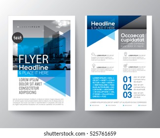 Abstract Blue Geometric Background For Poster Brochure Flyer Design Layout Vector Template