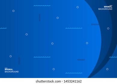 Abstract blue geometric background of shape and multicolor dot background