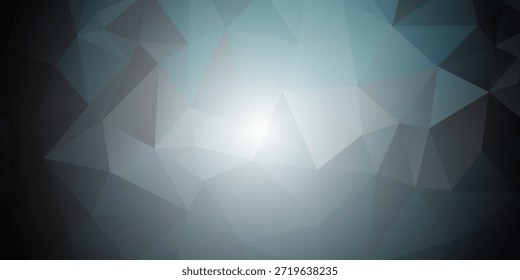 Fondo Geométrico Azul Abstractas Con Centro De Luz Suave Para Diseño, Tecnología Y Publicidad