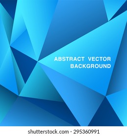 Abstract blue geometric background with space for text, Vector Illustration