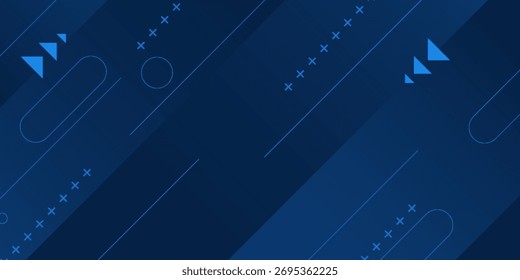 Abstractas fondo geométrico azul adecuado para diseños que buscan un toque moderno y artístico, con líneas diagonales, círculos y triángulos. ideal para Plantillas de Sitio web, presentaciones, carteles, Anuncios.