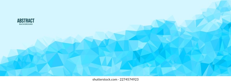 Abstract blue geometric background with triangle shape pattern