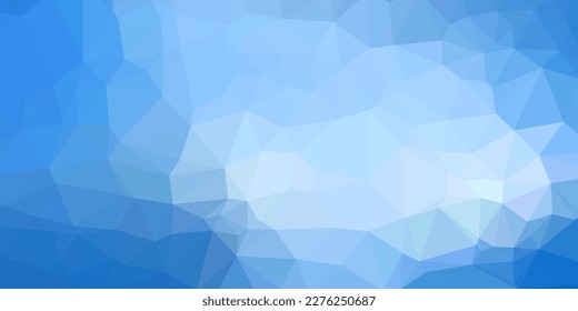 Abstract blue geometric background with triangle shape pattern