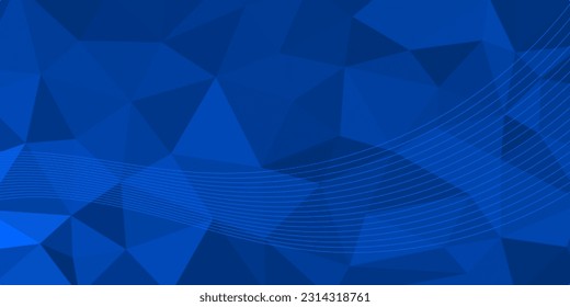 fondo geométrico azul abstracto con triángulos para negocios
