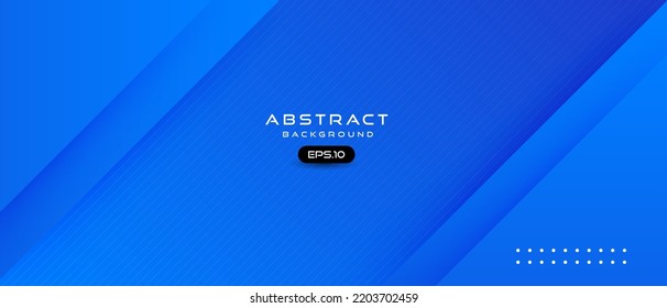 Fondo geométrico azul abstracto. Cartel largo del vector. Portada de medios sociales y plantilla de banner para toda la web.