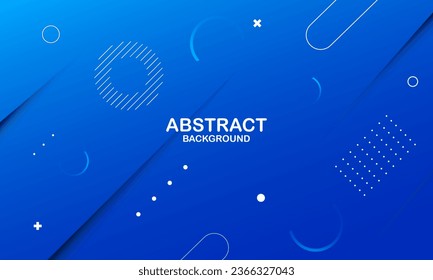 Abstract blue geometric background. Vector illustration