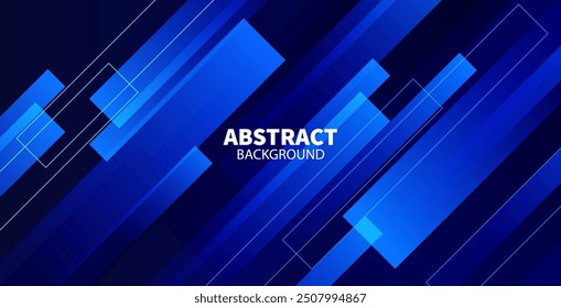 Abstract blue geometric background , vector illustration 