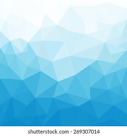 Abstract blue geometric background - Vector