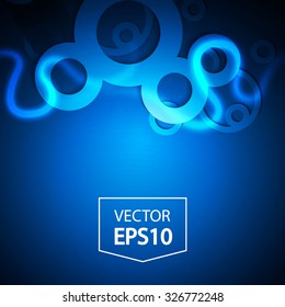 Abstract blue geometric background. Vector illustration