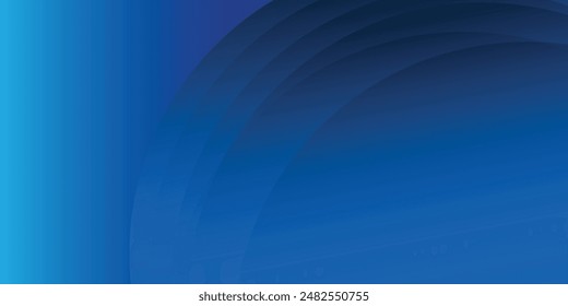 abstract blue geometric banner background with overlapping diagonal layers for technology concept.