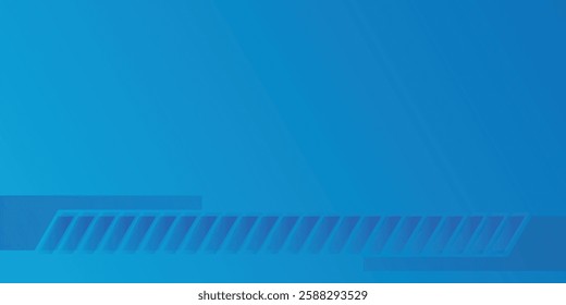 abstract blue geometric banner background with overlapping diagonal layers, simple elegant