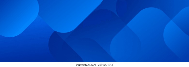 Abstract Blue Geometric banner design background.