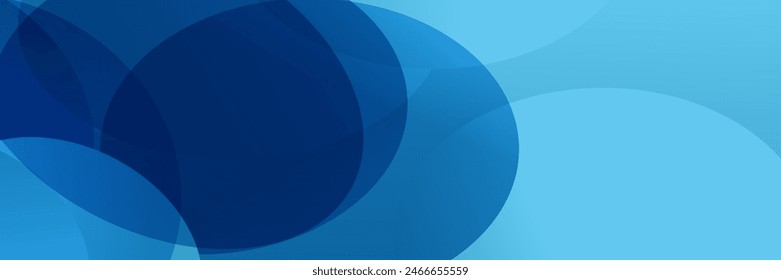 Abstract Blue Geometric banner design background.