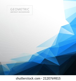 abstract blue geometric business template design