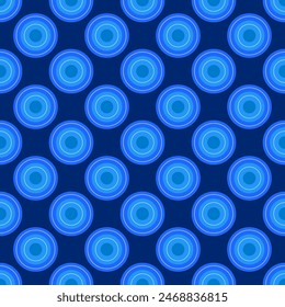 Abstractas Azul Geométrico Círculo Patrón Sin Costura Sobre Fondo Blanco. Ilustración vectorial. Fondo de pantalla