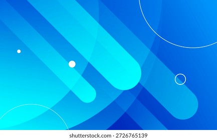 Abstractas fondo de círculos geométricos azules. Ilustración vectorial