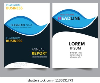 Abstract blue geometric colorful report cover Business Book Cover Design Template in A4.
