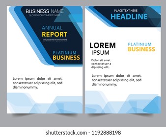 Abstract blue geometric colorful report cover Business Book Cover Design Template in A4.