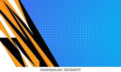 Abstract blue geometric composition, speed technology futuristic sport design background vector illustration.